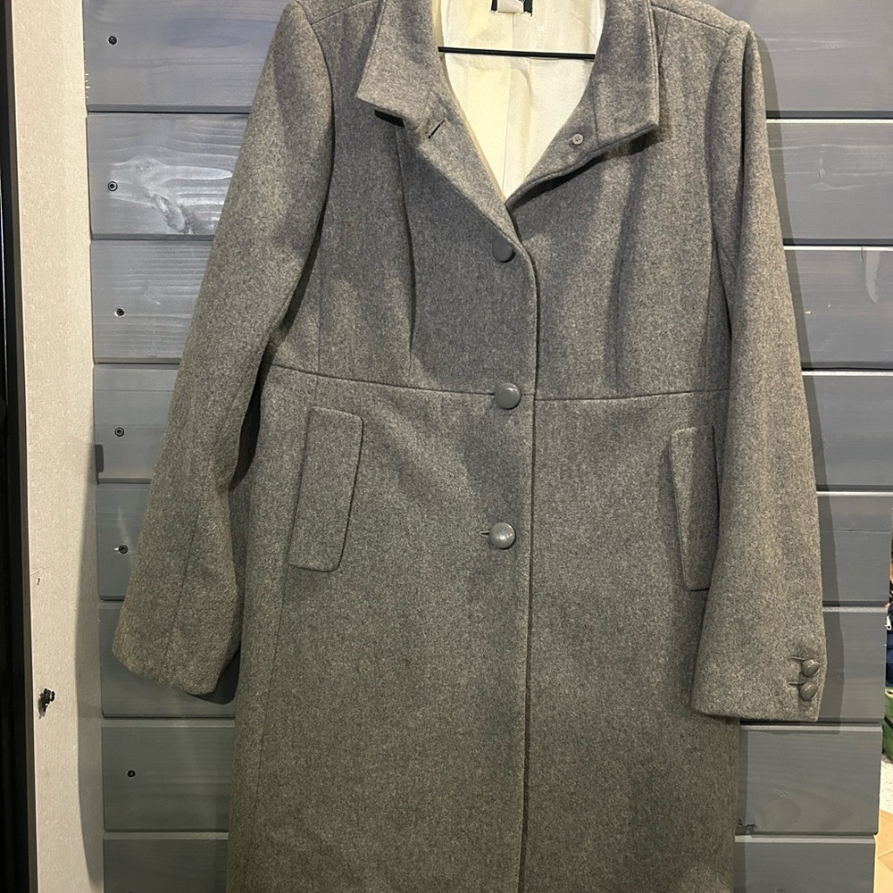 J. Crew Women's Grey Wool Pea Coat